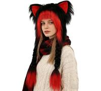 Generico Cappello Con Orecchie Da Gatto In Peluche Adorabile | Copricapo Morbido e Caldo per Travestimento,Cappello In Peluche Da Cosplay Con Forma Animale - Per Adulti Donne Bambini Ragazzi E Amici
