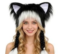 Generico Cappello con Orecchie da Gatto in Peluche - Copricapo Morbido e Caldo per Travestimento | Cappello con Orecchie da Gatto per Donne in Inverno - Adatto A Adulti Donne Bambini Amici E Famiglia