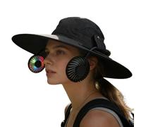 Generico Cappello con Ventilatore per Uomo,Cappello Portatile Impermeabile con Ventola Rimovibile - da Pesca all'Aperto con Ventole,per Spiaggia Pesca Viaggio Escursionismo Giardinaggio Golf
