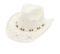 Generico Cappello Cowboy Paglia Cappello da Sole Cut-out Trekking Cappelli Donna/Uomo Stile Cowboy Estivi Larghe Protezione Pieghevole per Arrampicata Escursionismo Campeggio Cowgirl Hat Cowboys