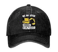 Generico Cappello da Baseball per Bambini Ricamato e Rovinato per Ragazzi (Black One Size)