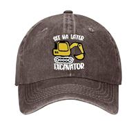 Generico Cappello da Baseball per Bambini Ricamato e Rovinato per Ragazzi (Coffee One Size)