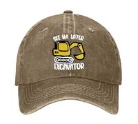 Generico Cappello da Baseball per Bambini Ricamato e Rovinato per Ragazzi (Khaki One Size)