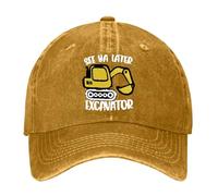 Generico Cappello da Baseball per Bambini Ricamato e Rovinato per Ragazzi (Yellow One Size)