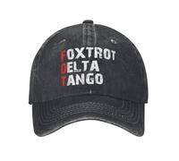Generico Cappello da Baseball Uomo, Logo Foxtrot Delta Tango Cappellini Unisex Cappellini da Baseball Divertenti Cappellini di Cotone Vecchio Cappello da Corsa retrò da Golf all'aperto Regolabile