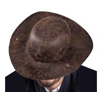 Generico Cappello da Capitano Pirata - Cappello Coloniale A Triangolo In Pelle - Copricapo Per Costumi Carnevale Halloween Teatro Recite Scolastiche