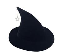 Generico Cappello da Halloween Tesa Larga Pieghevole con Ciondolo Stella | Copricapo Cosplay Travestimento Per Ballo In Maschera Giochi Di Ruolo Palcoscenico Carnevale Feste Masquerade