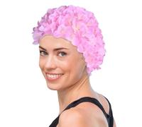 Genérico Cappello da nuoto 3D con fiori - Broccato | Cappello Petali Floreali | Testa Acquatica Morbido Impermeabile Tipo Capelli Lunghi/Corti Donne Ragazze Piscina Spiaggia Bagno E Concorrenza Lavoro