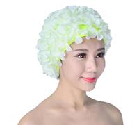 Genérico Cappello da nuoto 3D con fiori - Broccato | Cappello Petali Floreali | Testa Acquatica Morbido Impermeabile Tipo Capelli Lunghi/Corti Donne Ragazze Piscina Spiaggia Bagno E Concorrenza Lavoro