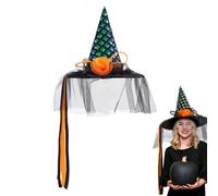 Genérico Cappello Da Per Halloween - Cappello Da A Punta Larga Ad Ala Per Adulti, Classici Per Feste Cappelli Per Adulti Bambini Costumi Festa Casata Cosplay