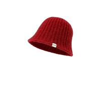 Generico Cappello da Pescatore Autunno e Inverno Versione Coreana da Donna Tinta Unita Versatile Semplice Cappello da Pescatore Caldo Lavorato a Maglia(Red)