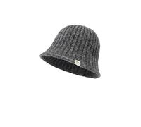 Generico Cappello da Pescatore Autunno e Inverno Versione Coreana da Donna Tinta Unita Versatile Semplice Cappello da Pescatore Caldo Lavorato a Maglia(Darkgray)