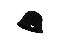 Generico Cappello da Pescatore Autunno e Inverno Versione Coreana da Donna Tinta Unita Versatile Semplice Cappello da Pescatore Caldo Lavorato a Maglia(Black)