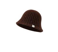 Generico Cappello da Pescatore Autunno e Inverno Versione Coreana da Donna Tinta Unita Versatile Semplice Cappello da Pescatore Caldo Lavorato a Maglia(Brown)