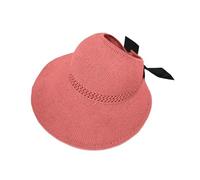 Generico Cappello da Sole Estivo da Donna, a Tesa Larga, con Cilindro Vuoto, Pieghevole, da Viaggio all'aperto, con Patta sul Collo, da Pescatore(Brick Red)