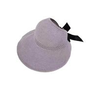 Generico Cappello da Sole Estivo da Donna, a Tesa Larga, con Cilindro Vuoto, Pieghevole, da Viaggio all'aperto, con Patta sul Collo, da Pescatore(Gray)