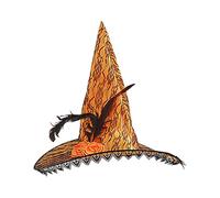 Genérico Cappello Da Streghe Per Adulti - Costume Magico Per Adulti | Raso Cappello Con Glitter, Bordo Per Halloween, Cappelli Da Festa Di Halloween, Cosplays Di Carnevale, Festa In Costume Per