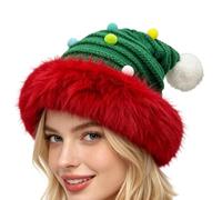 Generico Cappello di Natale copricapo classico unisex morbido, caldo e | con Pompon in cima per Natale per donne, uomini, famiglia, bambini, photobooth, feste, Capodanno,