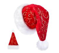 Generico Cappello Di Natale | Copricapo Portatile Riutilizzabile | Cappello di Natale in Peluche,Per Adulti e Adolescenti, Viaggio, Incontro Sociale, Evento Tematico, Inverno, All'aperto e Al chiuso