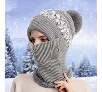 Generico Cappello Donna Invernale Elegante in Pile,Hood Winter Mask Cold Proof cap Bib Outdoor Cold Proof Hot Hot Ski Face Headgear Riding Integrated Women Hats