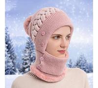 Generico Cappello Donna Invernale Elegante in Pile,Hood Winter Mask Cold Proof cap Bib Outdoor Cold Proof Hot Hot Ski Face Headgear Riding Integrated Women Hats