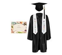 Generico Cappello e Toga per la Cerimonia di Fine Asilo - Costume Per Cerimonia E Abbigliamento Per Bambini,Abito Accademico Junior Con, Costume Auguri Per Neodiplomati 2025