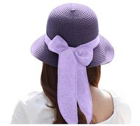 Generico Cappello Estivo a Larga con Visiera Protettiva per Spiaggia Viaggi e attività all’Aperto (Purple, One Size)