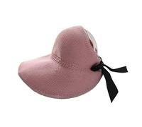 Generico Cappello Estivo da Donna con Visiera, Pieghevole, Regolabile, Traspirante, con Protezione UV, Berretto da Spiaggia Vuoto per Viaggi(Pink)