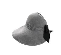 Generico Cappello Estivo da Donna con Visiera, Pieghevole, Regolabile, Traspirante, con Protezione UV, Berretto da Spiaggia Vuoto per Viaggi(Gray)