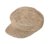 Generico Cappello Estivo da Donna in Paglia Intrecciata a Mano, Sottile, Lavorato a Maglia, in Corda, Traspirante, da Spiaggia(Natural Color 1)
