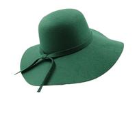 Generico Cappello Fedora a Bombetta a Tesa Larga da Donna con Fiocco - Cappello a Cloche floscio per Tutte Le Stagioni(Color17)