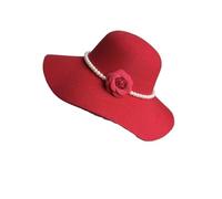 Generico Cappello Fedora a Bombetta a Tesa Larga da Donna con Fiocco - Cappello a Cloche floscio per Tutte Le Stagioni(Color30)
