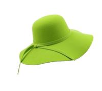 Generico Cappello Fedora a Bombetta a Tesa Larga da Donna con Fiocco - Cappello a Cloche floscio per Tutte Le Stagioni(Color10)