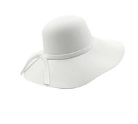 Generico Cappello Fedora a Bombetta a Tesa Larga da Donna con Fiocco - Cappello a Cloche floscio per Tutte Le Stagioni(Color28)