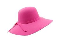 Generico Cappello Fedora a Bombetta a Tesa Larga da Donna con Fiocco - Cappello a Cloche floscio per Tutte Le Stagioni(Color1)