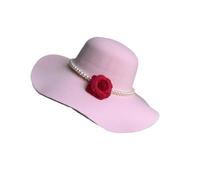 Generico Cappello Fedora a Bombetta a Tesa Larga da Donna con Fiocco - Cappello a Cloche floscio per Tutte Le Stagioni(Color33)