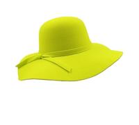 Generico Cappello Fedora a Bombetta a Tesa Larga da Donna con Fiocco - Cappello a Cloche floscio per Tutte Le Stagioni(Color3)