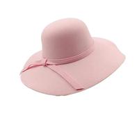 Generico Cappello Fedora a Bombetta a Tesa Larga da Donna con Fiocco - Cappello a Cloche floscio per Tutte Le Stagioni(Color11)