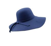 Generico Cappello Fedora a Bombetta a Tesa Larga da Donna con Fiocco - Cappello a Cloche floscio per Tutte Le Stagioni(Color6)