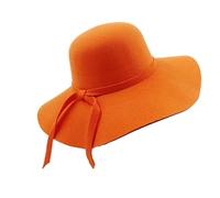 Generico Cappello Fedora a Bombetta a Tesa Larga da Donna con Fiocco - Cappello a Cloche floscio per Tutte Le Stagioni(Color25)
