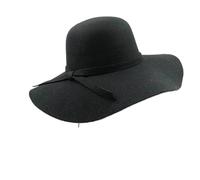 Generico Cappello Fedora a Bombetta a Tesa Larga da Donna con Fiocco - Cappello a Cloche floscio per Tutte Le Stagioni(Color9)