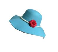 Generico Cappello Fedora a Bombetta a Tesa Larga da Donna con Fiocco - Cappello a Cloche floscio per Tutte Le Stagioni(Color34)