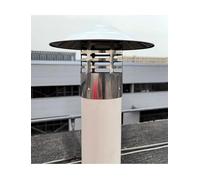 Generico Cappello for camino regolabile in acciaio inossidabile da 110-300 mm, copertura di scarico a prova di pioggia e tiraggio discendente for caminetti rurali, stufe da fattoria(13cm)