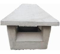 Generico Cappello Fumaiolo Comignolo con Base Quadrata 30x30 in Cemento Grigio Grezzo