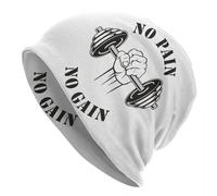 Generico Cappello Invernale Unisex Personalizzato No Pain No Gain Skullies Cappelli Cappelli Uomini Caldi d'inverno Cappello a Maglia Adulti Unisex Bodybuilding Fitness Palestra Cappellini Regalo