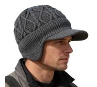 Generico Cappello Invernale Uomo - Morbido E Caldo | Berretto Antivento Foderato Pile con Cuffie, Cappello Outdoor, Regalo Unisex Uomo Donna