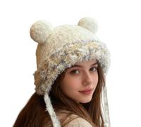 Generico Cappello Orso - Cappello Invernale Peluche | Berretto per Freddo Intenso,per Appassionati di Sport Sci Escursionismo Pattinaggio su Ghiaccio Donne Ragazze