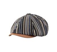 Generico Cappello Ottagonale a Righe retrò for Donna e Bambino | Berretto da Pittore Casual. Elegante Accessorio Primaverile e Autunnale(BlueStripe)