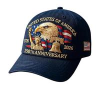 Generico Cappello Patriottico - Cappelli Patriottici per Donne | Capeaus Patriottico | Patriotic Sport Chapeaus del 4 Luglio 250th Eagle | Chapeau Sport Eagle 250 ° Compleanno 4 Luglio | Copricapo