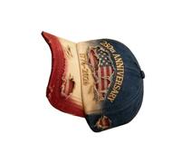 Generico Cappello Patriottico - Commemorativi del 250° Anniversario - Cappelli da Baseball Vintage,per Donne Uomini Patrioti Sport All'aperto 4 Luglio Giorno 'Indipendenza Campeggio